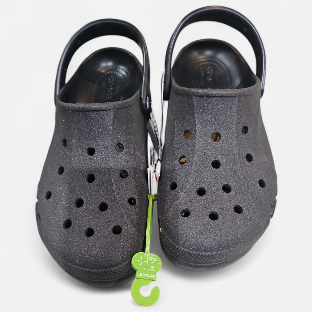 Crocs Baya Platform Glitter Clogs Black With Black Glitter Women’s Size 11 - Picture 4 of 6